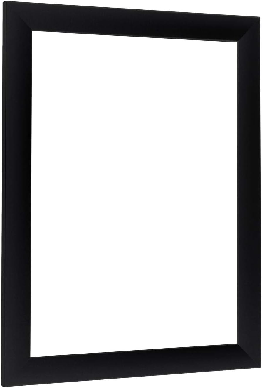 'NiRaLine' Handmade Picture Frame made to fit 65 cm x 85 cm (25.6 x 33.5 inch) picture, Colour: Black Matt, made of MDF wood and Acrylic glass (Plastic glass)
