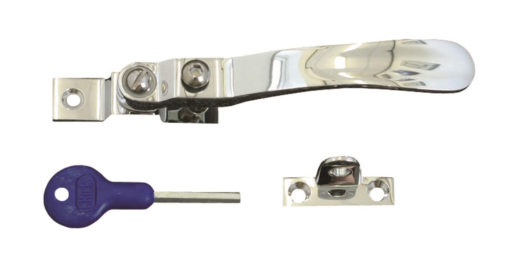 Victorian - Casement Fastener Wedge Pattern - Lockable Suitable for Weather Stripped Windows