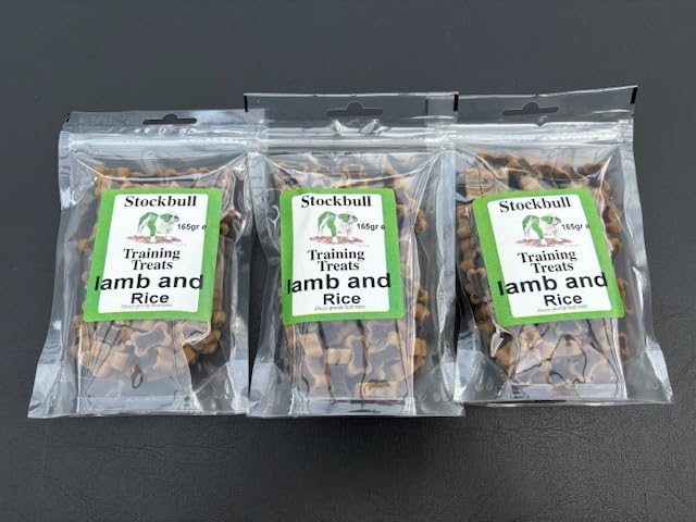 Stockbull Dog Training Treats - Lamb and Rice (3 x 165g Packets)