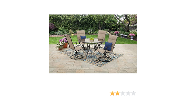 Amazon Com Mainstays Highland Knolls Padded Sling 5 Piece Patio Dining Set Garden Outdoor