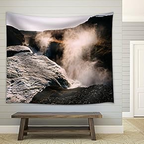 Spectacular Landscape of Waterfall - Fabric Wall Tapestry Home Decor - 51x60 inches