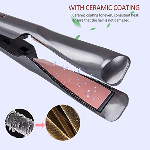 Funkprofi Hair Straightener Curling Iron 2 in 1 Tourmaline Ceramic Twisted Flat Iron,13 Adjustable Temperature for All Hair Types with LCD Digital Display & Auto Shut-Off - Thumbnail 3
