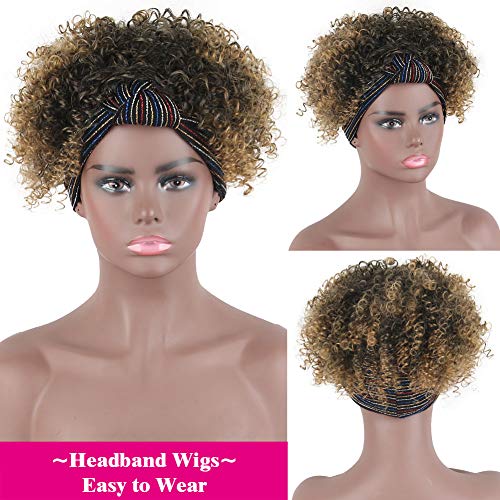 LESOA-Kinky-Curly-Wig-Headband-Wig-for-Black-WomenWrap-Wig-2-in-1-Afro-Wig-Short-Curly-Wigs-For-Black-Women-Synthetic-Jerry-Curly-Hair-Wigs-with-Headwraps-Curly-Full-Wig-Heat-Resistant-Hair-for-Women