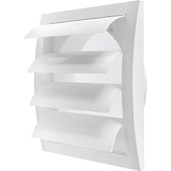 White Exhaust Hood Vent 6'' Inch with Built-in Pest