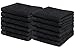 Weidemans 100% Cotton Washcloths Set 13” x 13” | Black Towels | Set of 12 Ultra Soft and Highly Absorbent Washcloths Sets for Bathroom, Gym, Spa | Machine Washable Face Towel