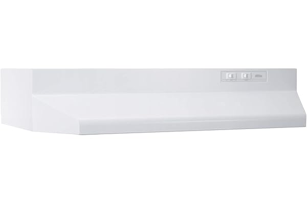 Broan-NuTone 30-inch Under-Cabinet Convertible Range Hood with 2-Speed Exhaust Fan and Light, MAX 210 CFM, White
