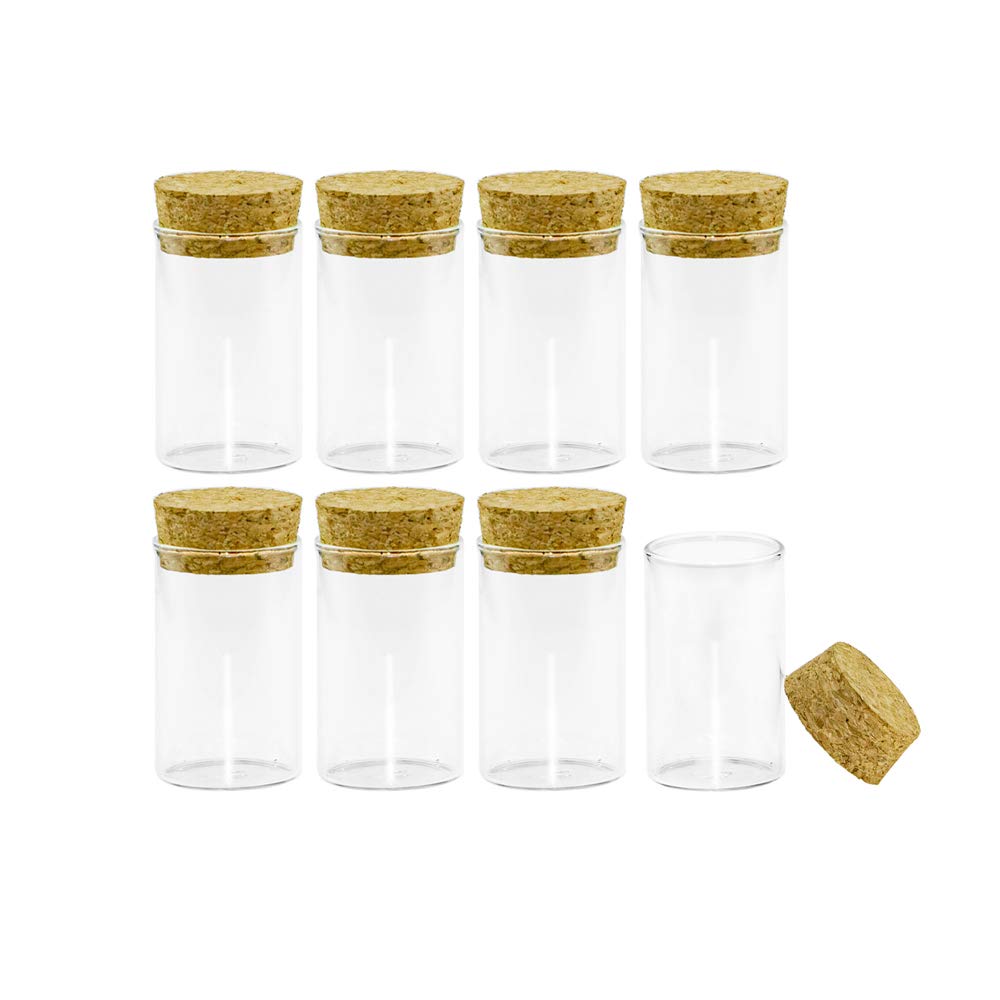 Jarvials 20ml Food Grade Transparent Test Tube Bottle with Cork for Storing Liquid, Licorice, Tea, Powder, Etc. (50, 20ml)