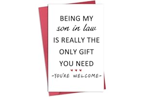 Funny Christmas Card for Son in Law Birthday Gift Card for Son in Law Humorous Christmas Birthday Gifts for Soninlaw Funny Xa