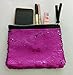 Sequin Makeup Bag Reversible Cosmetic Bag, Winmany Fashion Women Handbag Bling Glitter Evening Party Bag,Sparkling Shiny Clutch Handbag Wedding Bag Purse Wallet Pouch