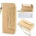 For iPhone 6S Plus,iPhone 6S Plus Case,Candywe Case for iPhone 6S Plus,iPhone 6S Plus leather,iPhone 6 Plus leather case,Elegant Design Wallet leather case cover for iPhone 6S Plus With strap Gold