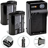 BM Premium 2-Pack of EN-EL15 Batteries and Battery Charger Kit for Nikon D850, D7500, 1 V1, D500, D600, D610, D750, D800, D810, D810A, D7000, D7100, D7200 Digital SLR Camera