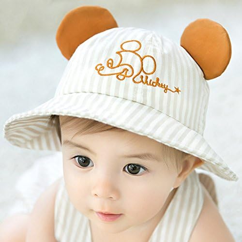 ベビー ハット 日よけ帽子 Asiso Uvカット 紫外線対策 お耳付き 折りたたみ あご紐付き ストライプ 新生児 赤ちゃん 子供 春 夏 出産祝い ギフト