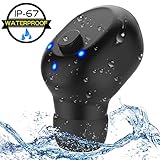 Waterproof Bluetooth Earbud, Mini Wireless Earbud,Car Bluetooth Headset Invisible Headphone with Mic, 6-Hr Playing Time Cell Phone Bluetooth Earpiece for iPhone iPad and Android Smart Phones (One Pcs)