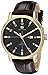 Tommy Hilfiger Men's 1710329 Gold-Tone Watch with Brown Leather Strap