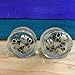 BodyJ4You Clear Acrylic Spooky Skulls Saddle Plugs 6G-14mm (2 Pieces)
