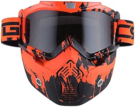 orange motorcycle goggles