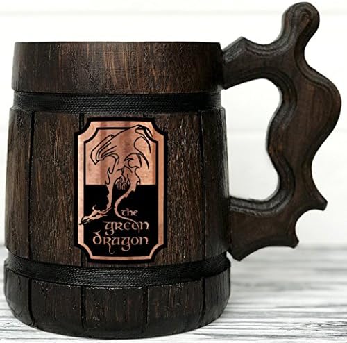 Green Dragon Mug. Lord Of The Rings Stein Gifts Mug. LOTR gift. LOTR Mug. The Green Dragon Pub Inspired Tankard. Hobbit Mug. Prancing Pony Pub Mug Tankard K94