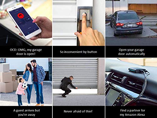 Smart WiFi Garage Door Opener, Wireless & WiFi Remote Smart Phone Controlled, Compatible with Amazon Alexa, Google Assistant, IFTTT, No Hub Required (Smart wifi garage door opener) - Thumbnail 6