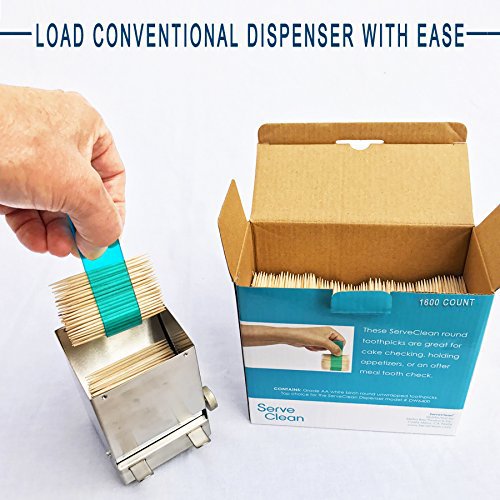 image for Serve Clean Toothpicks, Round, 1600 Count, Natural Birch