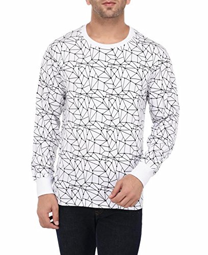 vivid bharti men's white printed full sleeve high quality tshirts