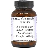 7,8 Benzoflavone | 612mg Per Capsule | 60 Veggie Capsules | Anti Aromatase Anti Cortisol | Hormonal Balance, Cognitive Function, &amp; Heart Health Support | Glass Bottle | Stearate-Free