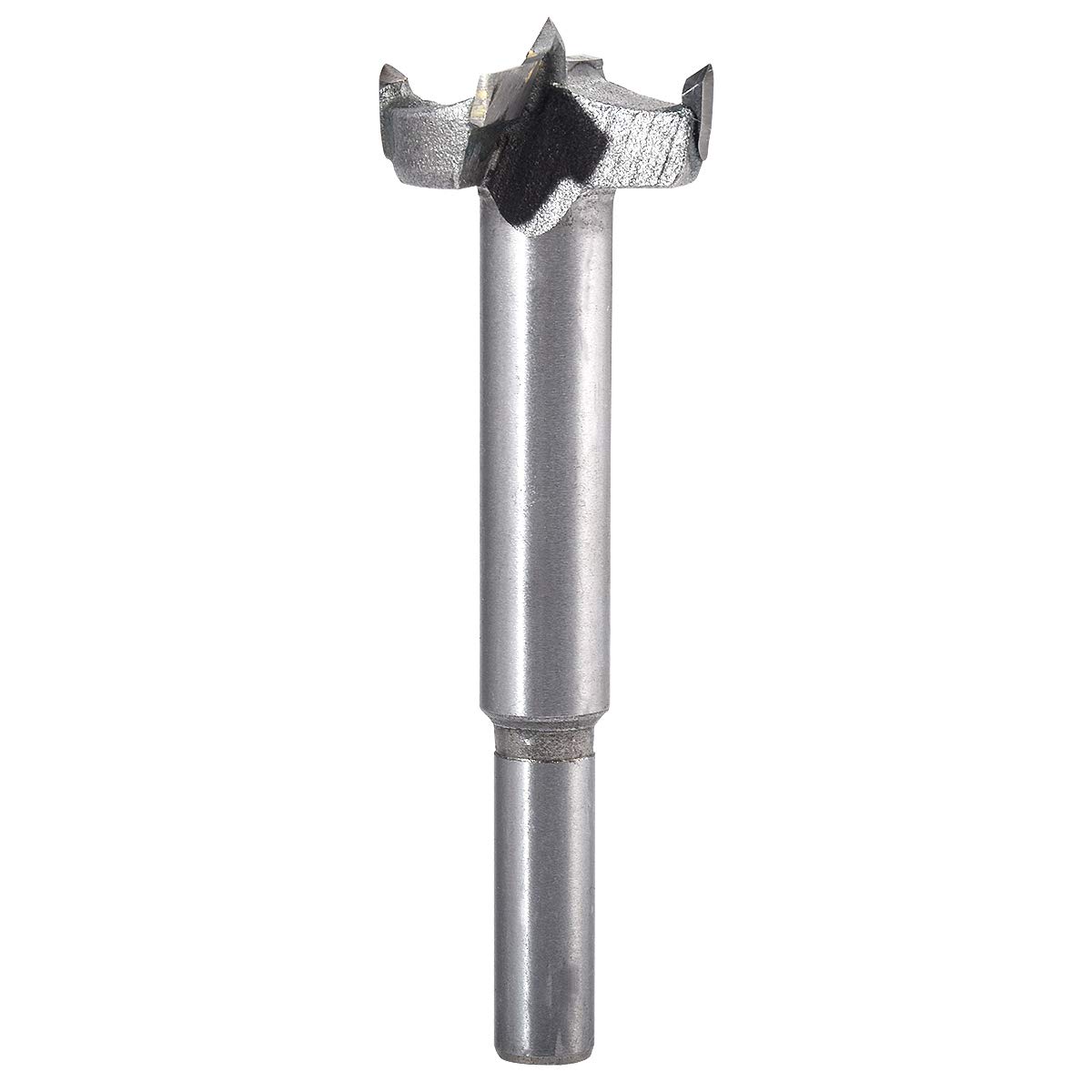 KATUR 25mm Forstner Auger Drill Bit, Woodworking Boring Hinge Hole Saw, Wooden Hole Opener Boring Bits, Carbide Tip Round Shank Cutting for Hinge, Plywood, MDF, CNC Tool (25mm Diameter)