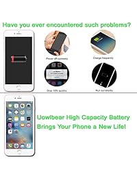 uowlbear - Batería de repuesto para iPhone 6s Plus A1634 A1687 A1699 (3300 mAh, incluye kit completo de repuesto de 0 ciclos)