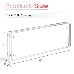 Vowcarol Photo Booth Frame 2x6 Picture Frame, Clear