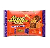 Reeses (1) Bag Outrageous! Stuffed with Pieces - Milk Chocolate, Peanut Butter & Caramel - Halloween Snack Size Candy Bars Net Wt. 9.17 oz