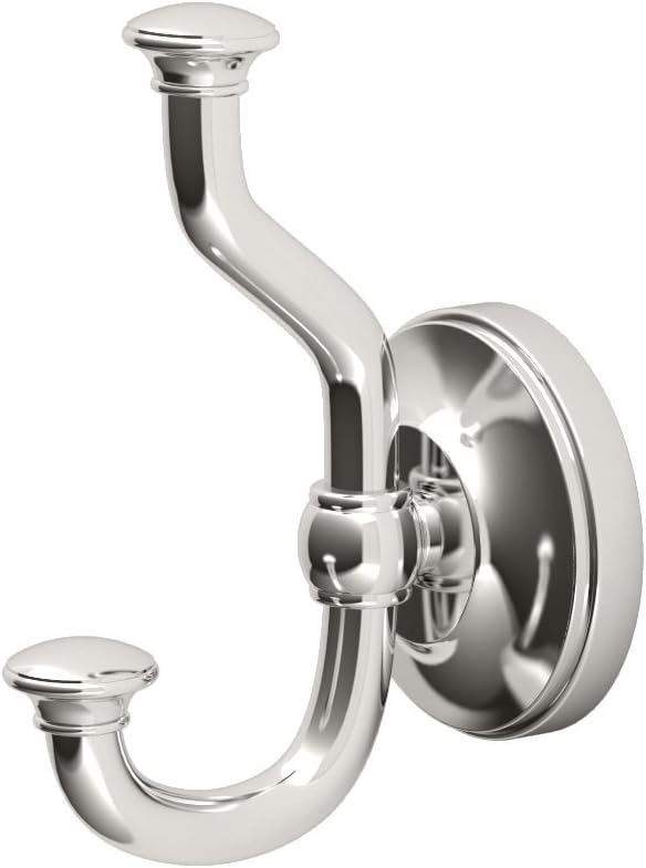 Gatco 4125 Tavern Twin Robe Hook, Polished Nickel - Bath Towel Hooks - 