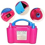 IDAODAN Portable Dual Nozzle Rose Red 110V 600W Electric Balloon Blower Pump/Electric Balloon Inflator For Decoration