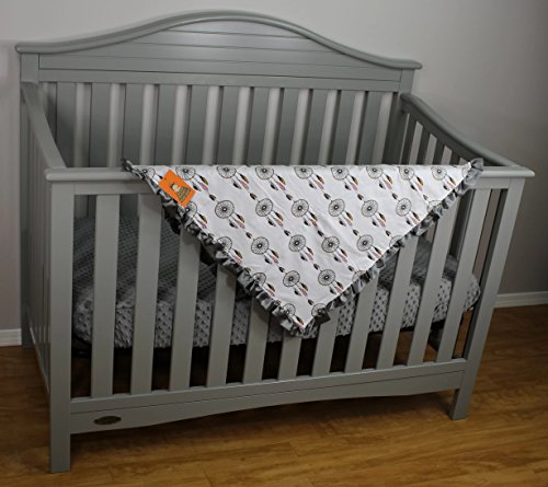 Dear Baby Gear Baby Blankets, Dreamcatcher, Grey Minky - Thumbnail 5