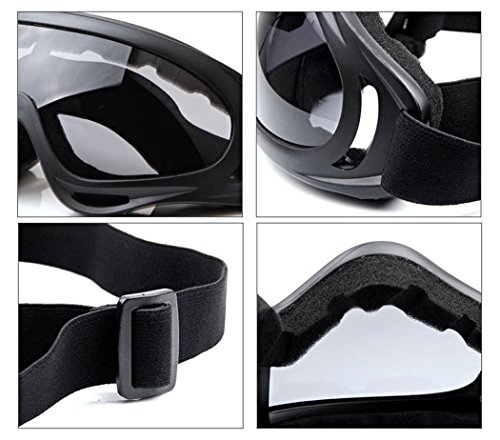 WalkingMan Skull Airsoft Mask and Goggles - Tactical Lower Face Mask Steel Metal Mesh - for BB Gun/CS Game/Paintball - Outdoors Ghost Mask Army for Men&Women (Black gogles)