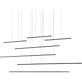 Kuzco Lighting Chute Motion - 95W LED Pendant-0.63 Inches Tall and 70.88 Inches Wide-Black Finish