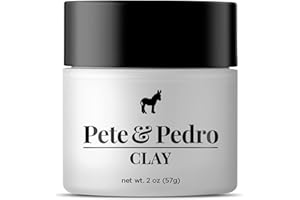 Pete & Pedro HAIR STYLING CLAY - Medium Hold, Matte Finish, Low Shine Styling Clay for Men, Ideal for Hairstyling Medium, Messy, Fine Thinning Hair Styles | Shark Tank Featured, 2 oz