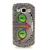 Galaxy J1 Case, Style Hybrid Fancy Colorful Pattern Hard Soft Silicone Back Case Cover Fit for Samsung Galaxy J1 (Owl)