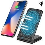 QI Wireless Charging Stand for iPhone 8 Fast Charge iPhone X Charger Pad Bracket Samsung Galaxy s8 s8 plus s7 s7 Edge s6 Edge Note 8 Note 5 and All QI Enabled Device Base