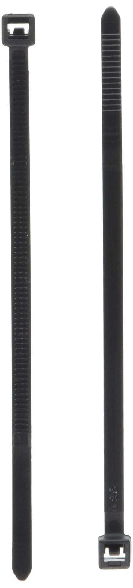 Merriway BH05930 (100 Pcs) Black Releasable Cable Tie, 3.6 x 100 mm (3/32 Inch x 4 Inch) - Pack of 100 Pieces