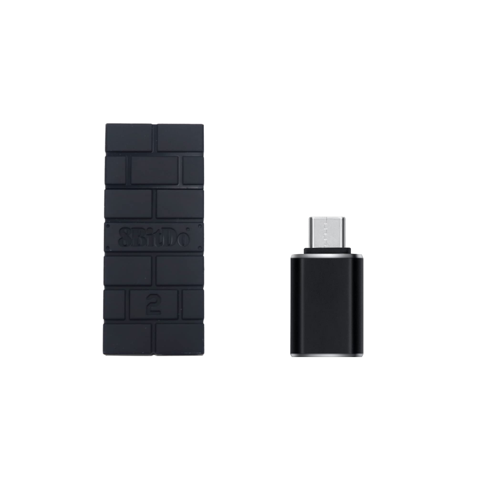 Mcbazel 8Bitdo Wireless USB Adapter 2 with OTG for PS5, Switch OLED, Switch2，Windows, macOS, Raspberry Pi, Xbox Series X/S, Switch Pro, Xbox One Controller and More