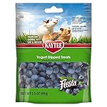 Kaytee Fiesta Blueberry Flavor Yogurt Dipped Treats for Hamster, Gerbil, Rat and Mouse, 3.5-oz bag
