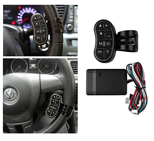 Universal Car DVD GPS Player Wireless Remote Controller, Steering Wheel Remote Control Button for Car Navigation DVD/2 din Radio Bluetooth Steering Control