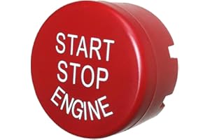ANGELGUOGUO Matte Red Car Start Stop Engine Switch Button Cover for BMW 1 2 3 5 X1 X3 X4 X5 X6 Series F Chassis F20 F21 F22 F30 F35 F10 F18 Etc, Engine Switch Power Ignition Start Stop Button