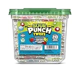 Sour Punch Sour Punch Twists, 3" Individually Wrapped Chewy Candy, 4 Fruity Flavors, 2.59 LB Jar, 210 Count