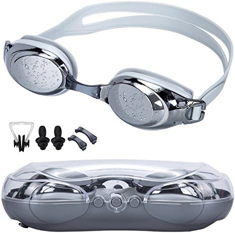 Kinsports Swimming Goggles,Triathlon Swim Goggles No Leakage Effective Anti Fog Shatterproof UV Protection,Suit for Men Women Kids-Best Swim Goggles (Gray)