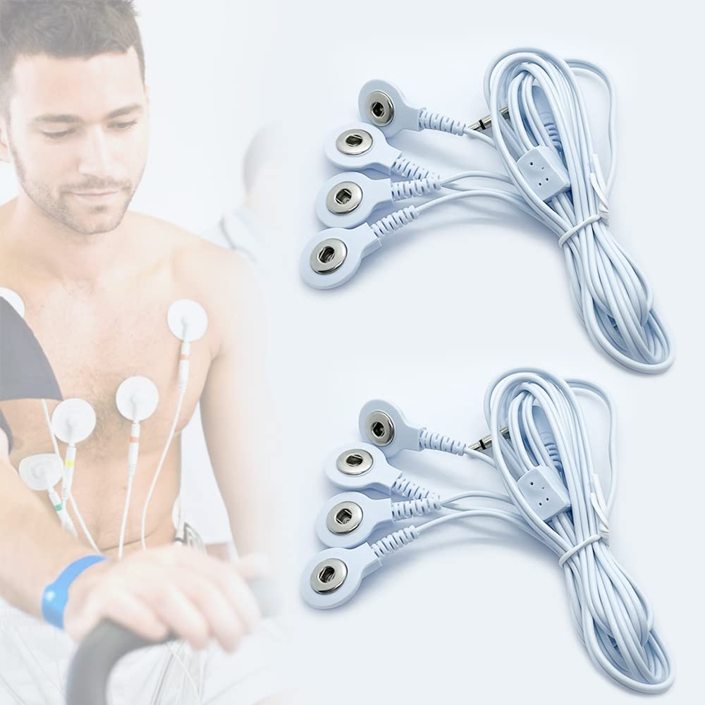 Photo 1 of Electrode Lead Wire Adapters Plug to 2.5 mm Pin to 3.5 mm Snap Replacement, 2 Pcs