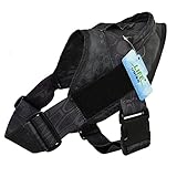Lifeunion Tactical Dog Vest Nylon Patrol Waterproof K9 Service Dog Vest Harness for Training Hiking Outdoor Sports(TYP,L)