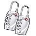 TSA Approved Luggage Locks TSA Combination Lock, Blingco 4 Digit Combination Padlocks for Travel Luggage Suitcase Backpack School Gym Locker Baggage Case Locker (Silver 2 Pack)
