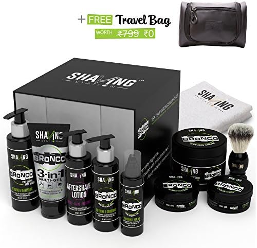 Shaving Station - Ten Temptations Kit - Paraben &amp; Sulphate Free - Thai Kafir Lime &amp; Bergamot - 10 items included