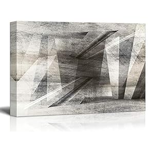 Canvas Wall Art - Abstract Geometric Grunge Style Pattern - Giclee Print Gallery Wrap Modern Home Art Ready to Hang - 12x18 inches