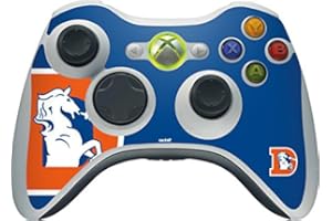 Skinit Decal Gaming Skin Compatible with Xbox 360 Wireless Controller - Officially Licensed NFL Denver Broncos Retro Logo Design